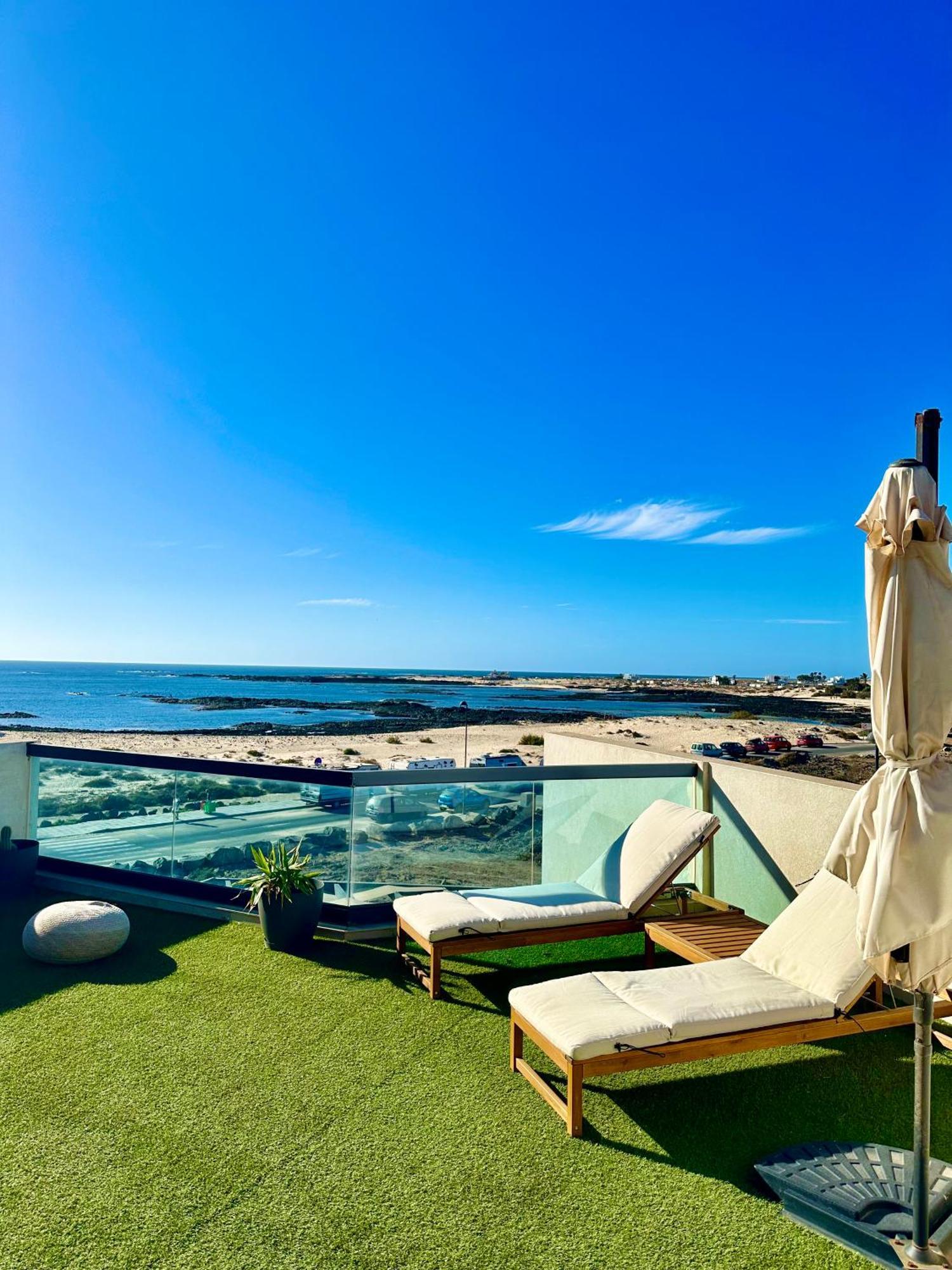 Apartamento Villa Bruno Con Vistas Al Mar, Primera Linea De Playa Cotillo Exteriör bild