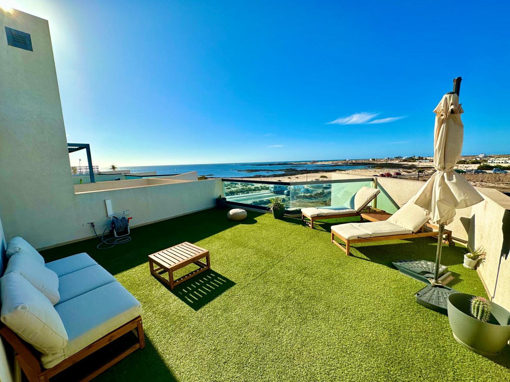 Apartamento Villa Bruno Con Vistas Al Mar, Primera Linea De Playa Cotillo Exteriör bild