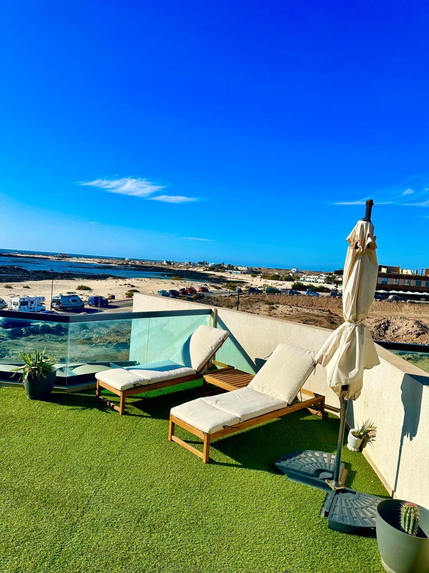 Apartamento Villa Bruno Con Vistas Al Mar, Primera Linea De Playa Cotillo Exteriör bild